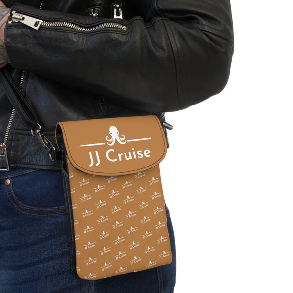 JJ Cruise Branded Small Cell Phone Wallet (Light Brown)
