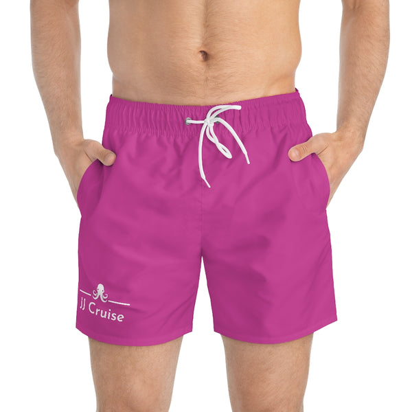 JJ Cruise Branded Swim Trunks (Hot Pink)