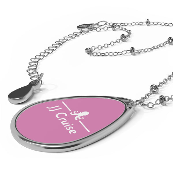 JJ Cruise Branded Oval Necklace (Pink)