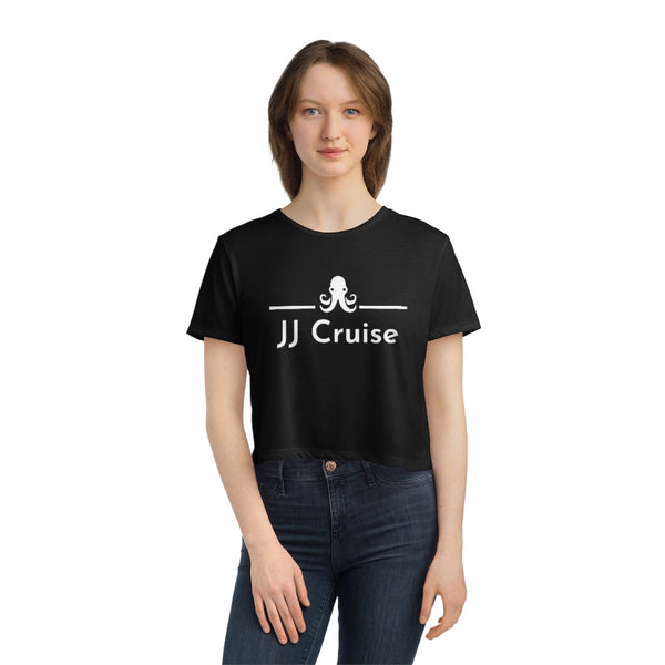JJ Cruise Branded Flowy Cropped Tee