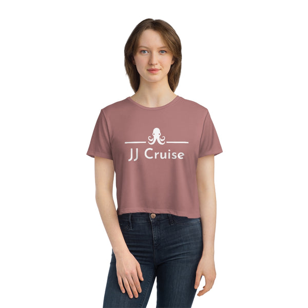 JJ Cruise Branded Flowy Cropped Tee